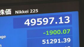 日経平均株価 一時5万円割り込む 一時1900円超安 米テック企業が株安で ソフトバンクGやアドバンテストが大幅下落|TBS NEWS DIG