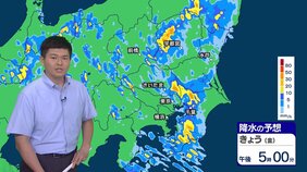 きょう午後も関東は千葉県中心に大雨のおそれ 土砂災害や道路の冠水など厳重警戒　東京都心でも夕方以降に非常に激しく降る可能性【14日これからの天気】|TBS NEWS DIG