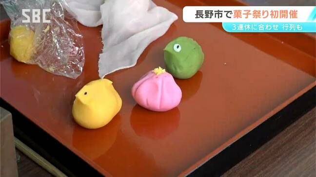 「食べたくなっちゃった!」長野市で初の「菓子祭り」開催 上生菓子の練り切り作りの実演も!|TBS NEWS DIG