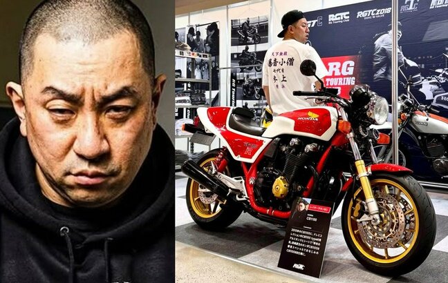 【 レイザーラモンRG 】 「特攻の拓 "真嶋夏生"さんの　"爆音スペシャル"CB1100RB1風のCB1100に　以前"特攻の拓展"で"購入"した"爆音小僧"Tシャツ…だと？」|TBS NEWS DIG