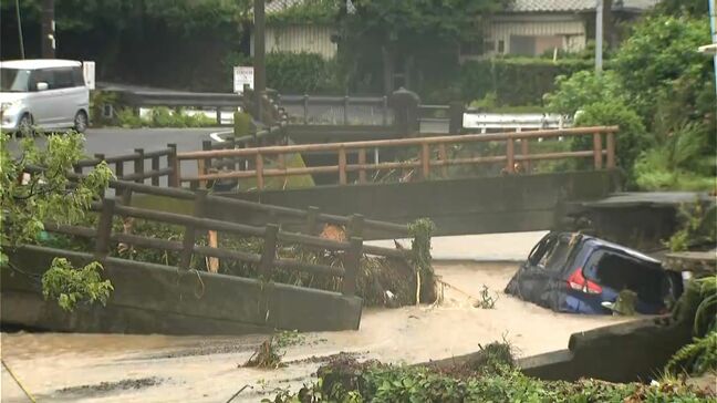 特別警報から一夜　川に車両が複数台水没　給水には長い列　鹿児島|TBS NEWS DIG