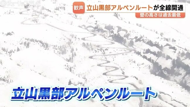 「自然のチカラってすごい！」富山に春を告げる「雪の壁」 立山黒部アルペンルート全線開通！過去最低の12mでも迫力十分|TBS NEWS DIG