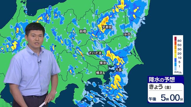 きょう午後も関東は千葉県中心に大雨のおそれ 土砂災害や道路の冠水など厳重警戒　東京都心でも夕方以降に非常に激しく降る可能性【14日これからの天気】|TBS NEWS DIG