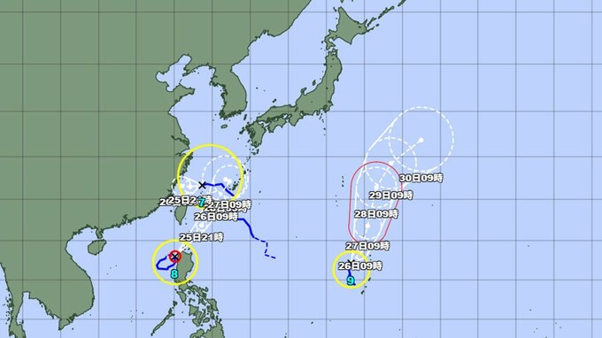 【台風情報】トリプル台風の今後の進路と勢力は　7号・8号は沖縄に影響…9号は太平洋を北上　気象庁発表　|　山形のニュース│TUYテレビユー山形