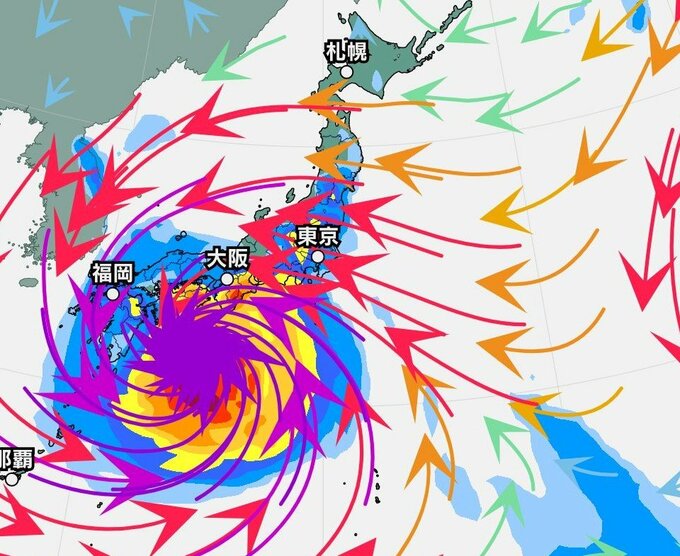 【台風情報】台風13号（ドルフィン）「強い勢力」に発達　30日（木）には「猛烈な」勢力に発達か　今後の進路は？勢力は？最大瞬間風速は80m/sに達する想定（28日午後6時45分・気象庁発表）【8月8日（土）までの雨と風のシミュレーション画像】|TBS NEWS DIG