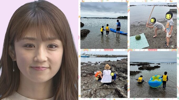 【 小倉優子 】　夏休み最後に子どもたちと逗子の海へ　 電車移動に「意外に近くてびっくり」と大満足　子どもたちとスイカ割り楽しむ姿に反響|TBS NEWS DIG