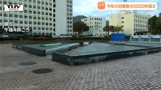 クマのフンが山形県庁の "目の前"で見つかる！　ついにこんな所にも…県庁前広場のトイレが当面使用禁止に（山形）　|　山形のニュース│TUYテレビユー山形