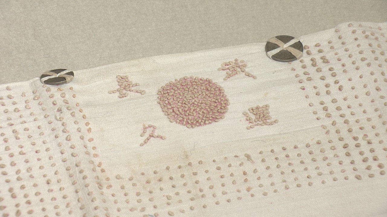 もんぺや防空頭巾 戦時中の日用品などを通して 今の平和の尊さを感じて
