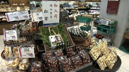 岡山県産の松茸「価格は1本約60グラムで4万3200円」デパートに初入荷