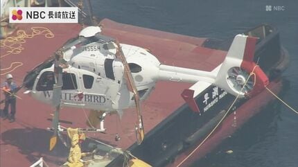 壱岐沖での医療用ヘリコプター事故 ヘリ引き揚げ 海上保安庁がヘリ運航