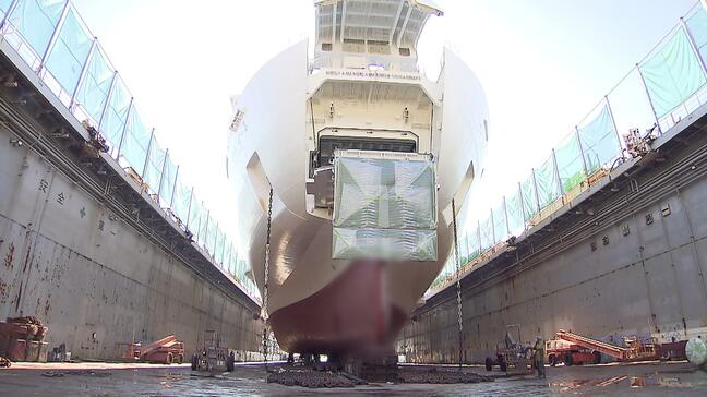 人気フェリー「さんふらわあ」総勢１００人超で挑む“年に一度”の大規模メンテナンス　“船の病院”ドックで陸揚げ...エンジンは約３０００パーツに分解！？【密着】|TBS NEWS DIG