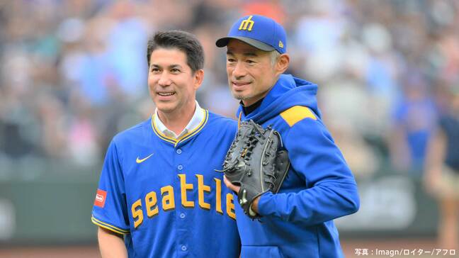 イチロー 始球式に登場でスタジアム大歓声、通訳ターナーさんの球を受ける、10日に永久欠番セレモニー|TBS NEWS DIG