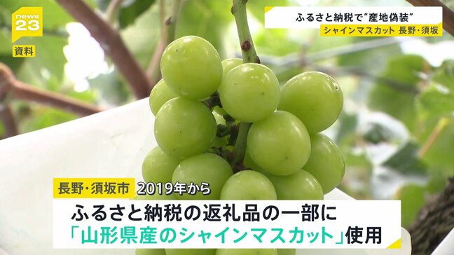 長野・須坂市　ふるさと納税返礼品の一部に山形県産「シャインマスカット」を使っていたと明らかに|TBS NEWS DIG