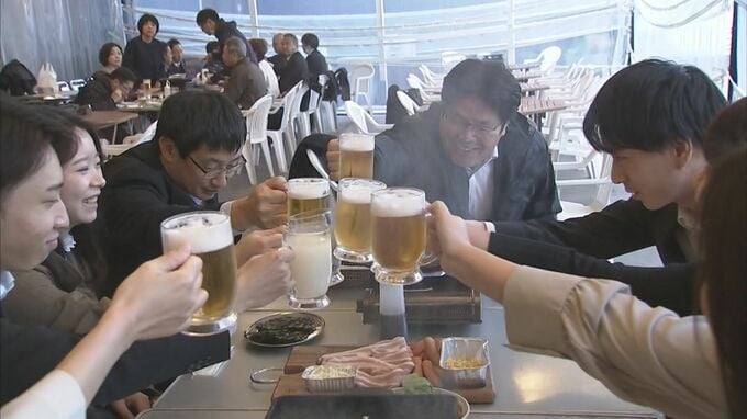 早くもビアガーデンオープン！デパートの屋上で英気を養う　|　BSSニュース | BSS山陰放送