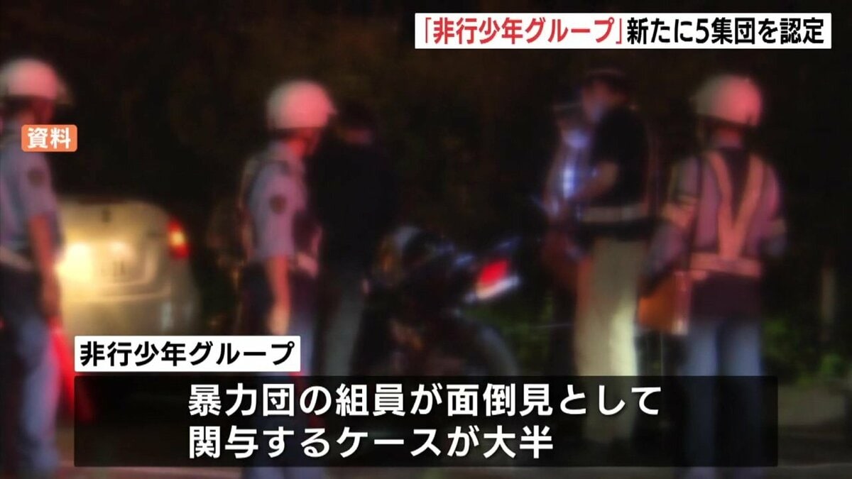 新たに5つの非行少年グループを認定 広島県警 暴力団組員が面倒見か