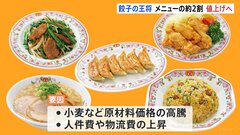 「餃子の王将」メニューの約2割値上げへ 東日本で餃子が税抜き260円に| TBS CROSS DIG with Bloomberg