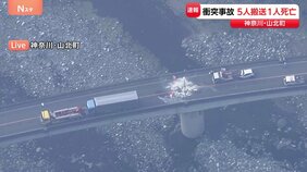 【速報】大型トラックと乗用車が正面衝突　乗用車の運転手とみられる60代男性が死亡　神奈川・山北町&nbsp;国道246号線|TBS NEWS DIG
