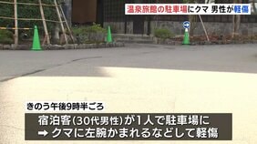 温泉旅館駐車場で宿泊客がクマに襲われる 左腕をかまれるなど軽傷 JR越後湯沢駅から200mほどの中心部 新潟・湯沢町|TBS NEWS DIG