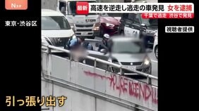 千葉の高速道路を逆走し警察車両から逃走…東京・渋谷で自称55歳の女を逮捕 銃刀法違反の疑い 車内から刃渡り約15cmの包丁|TBS NEWS DIG
