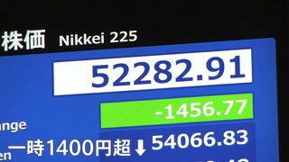 日経平均1276円↓ トランプ演説で“失望感”広がり一時1400円以上の値下がり　原油先物価格も一時106ドル台まで急上昇| TBS CROSS DIG with Bloomberg