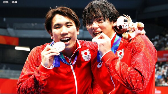 【アジア大会4日目】日本は21個のメダル獲得 ! 競泳男子100mバタフライ光永翔音の金含む8個、山西利和は競歩で銀 体操男女団体は銀|TBS NEWS DIG