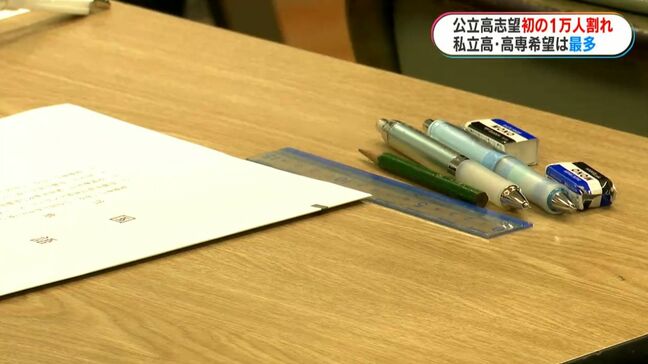 公立高校希望者初めて1万人下回る　私立・高専希望者は調査開始以来最高　鹿児島県の中学3年進路希望調査|TBS NEWS DIG