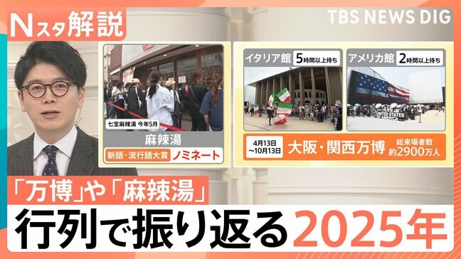 行列から見る“今年の世相”　「万博」「物価高」に「備蓄米」…あなたは今年行列に並んだ？【Nスタ解説】|TBS NEWS DIG