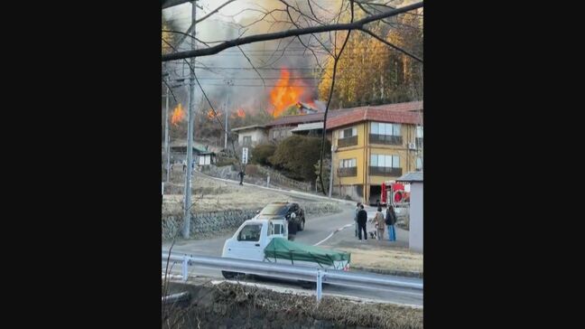 長野・上田市の温泉街近くの山林火災 鎮圧状態に たき火の火が原因か|TBS NEWS DIG