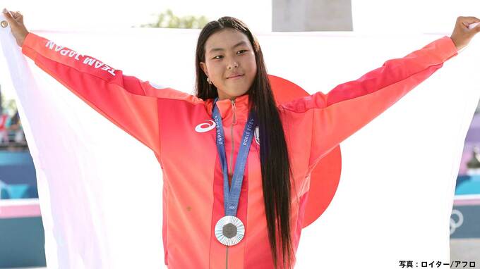 15歳の開心那「悔しい気持ちもある」スケボー女子パークで2大会連続銀メダルも頂点に1歩届かず、ロス五輪へも意欲【パリ五輪】|TBS NEWS DIG