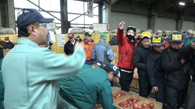 「生産者のがんばりでうまく売れる」2023年最後の競り『りんご止市』　上玉の「サンふじ」が高値で2万円超　猛暑影響も全般に高値で取り引き|TBS NEWS DIG