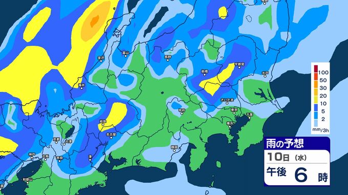 【大雨情報】関東甲信　10日昼前から夜遅くにかけてと11日午後　“警報級の大雨の可能性”【雨の予想シミュレーション画像】関東北部100ミリ　関東南部・甲信80ミリ（～11日午前6時・多い所）気象庁　|　SBC NEWS | 長野のニュース | SBC信越放送