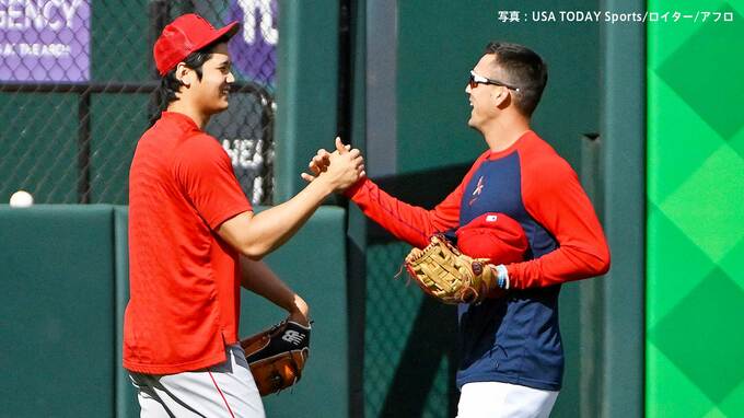 大谷翔平 今季2度目の休養日、試合前にはWBCで共に世界一を奪還したヌートバーと笑顔で談笑 明日4日、侍ジャパン対決も|TBS NEWS DIG