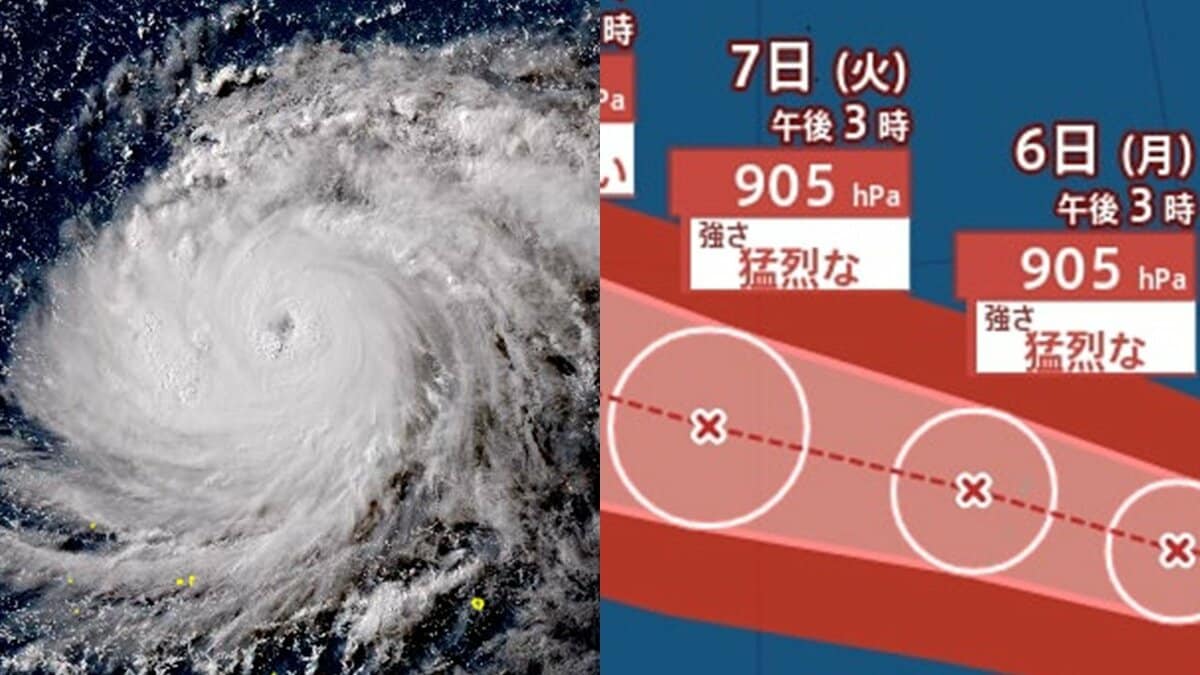 【ダブル台風情報+　3日午後4時25分更新】台風の目がくっきり…　9号（バービー）は…