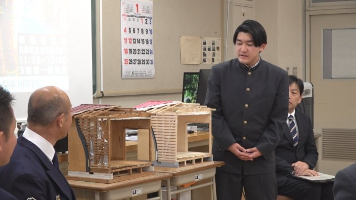 高校生が街並みや建物を精密に再現　建物模型を消防学校に寄付　消火作戦をたてる訓練に役立て　山梨・甲府工業高校