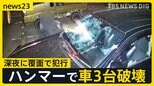 電気自動車のスマホ通知で発覚　深夜にハンマーで車3台破壊し車で逃走…被害者「自分に対する恨みなのかな」【news23】|TBS NEWS DIG