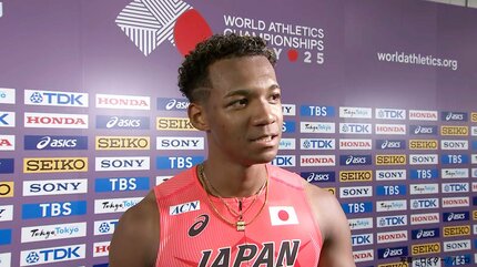 村竹ラシッド 直筆 サイン ビブス ゼッケン ang 世界陸上 五輪 選手 5位の村竹ラシッド「この足が許す限りメダルを目指したい」国立の歓声