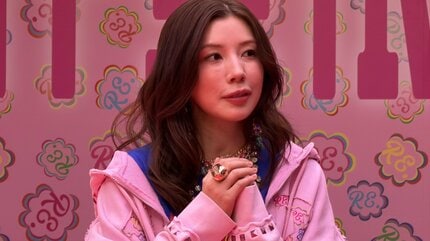 GUCCI ケーブル編みニット帽 M グリーン、ゴールド、ピンク　仲里依紗着用 映え写真はほぼ半目🙄🎦 👽 @gucci 🌼 @erl__________