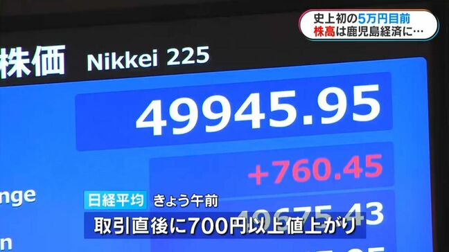 「資産増えています」日経平均史上初の5万円台目前　鹿児島に恩恵は？専門家に聞いた|TBS NEWS DIG