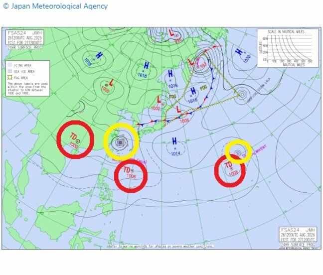 【台風のたまご】新たな「熱帯低気圧」が次々に発生か…気象庁の予想天気図・9月6日(日)にかけての雨風シミュレーション【気象庁27日発表】今後の台風情報に注意|TBS NEWS DIG