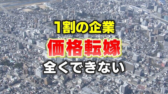 コスト上昇分…1割超の企業が「全く価格転嫁できない」100円上昇分の転嫁率 44.9パーセント…残り約5割は会社側の負担　帝国データバンク調査　|　富山のニュース｜天気・防災｜チューリップテレビ