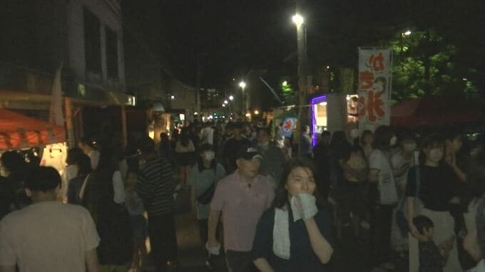 「１０倍も１００倍もいてビックリしました」約３０年ぶりに復活…まつえ土曜夜市「新しい歴史の１ページが始まった」　|　BSSニュース | BSS山陰放送