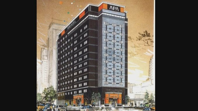 大分駅前に「アパホテル」建設へ　12階建て客室255室で温泉完備　2025年春開業予定　|　大分のニュース｜OBS NEWS｜大分放送