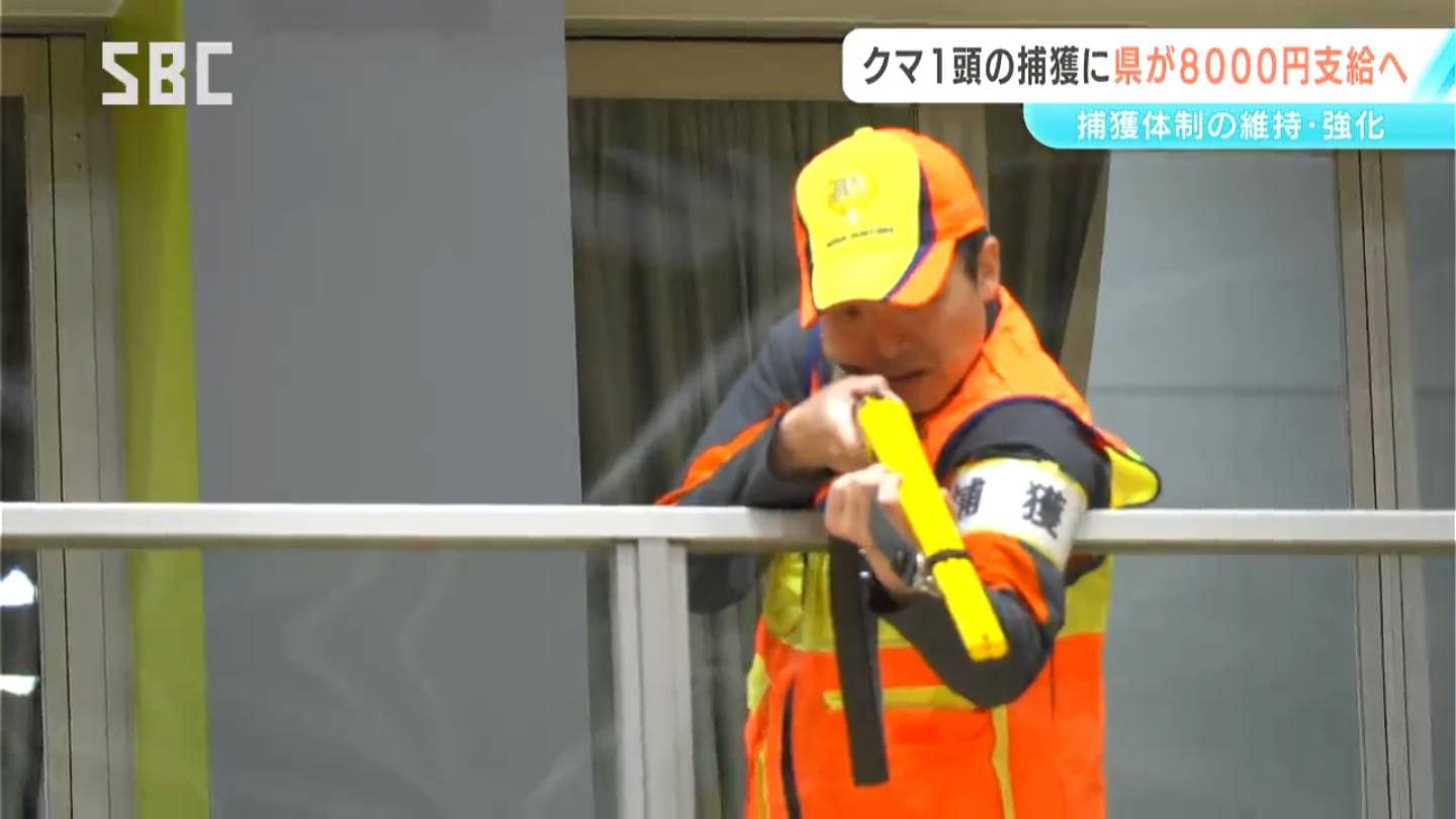 長野県がクマの捕獲に1頭あたり8000円の報奨金を支給へ 関連費用を新