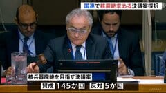 145か国が賛成 日本提出の核廃絶決議案が国連で採択も今年はアメリカが棄権 トランプ政権で姿勢の変化か| TBS CROSS DIG with Bloomberg