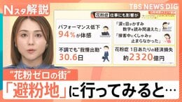 経済損失は「1日2000億円以上」！？花粉シーズン本格化　症状緩和のケースも？“スギ花粉ゼロ”の避粉地とは【Nスタ解説】|TBS NEWS DIG
