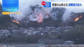 愛媛・今治市の山林火災　焼損面積は約160ヘクタールに拡大　1300世帯余りに避難指示|TBS NEWS DIG