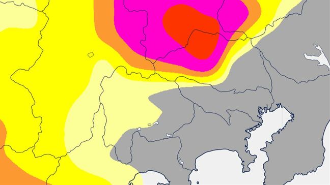 【関東甲信】17日夕方にかけ 雷を伴った激しい雨の所が 少ない雨量でも土砂災害の危険度が高まるおそれ 【発雷確率・雨と風のシミュレーション】|TBS NEWS DIG