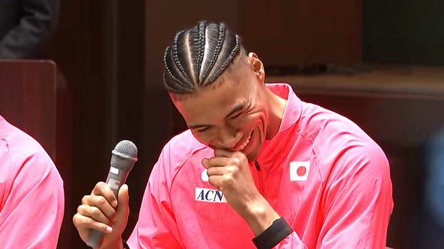 34年ぶり快挙の中島佑気ジョセフ“練習法”に室伏広治長官も興味津々「2時間くらい喋ることに（笑）」世界陸上代表が表敬訪問|TBS NEWS DIG