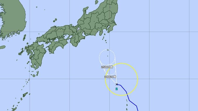 台風2号情報　今後の進路と勢力を詳しく　最大瞬間風速は25メートル…東京・関東地方はこのあと台風が低気圧に変わるも雨の影響が残る模様　気象庁発表　|　山形のニュース│TUYテレビユー山形