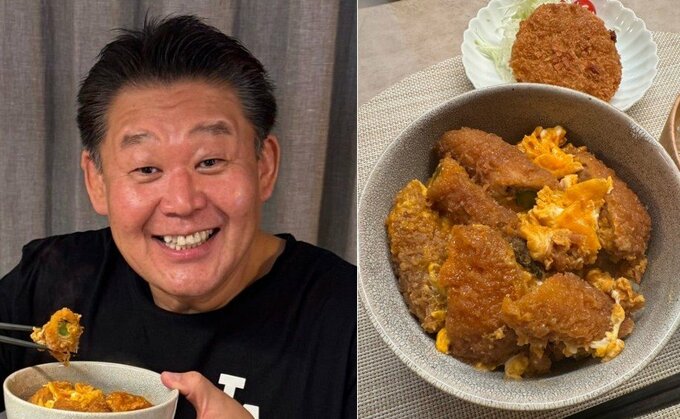 【 花田虎上 】 「かつ丼と豚汁、メンチカツ」　パワフルな夕食を堪能　「トンカツよりカツ丼の気分でした」|TBS NEWS DIG